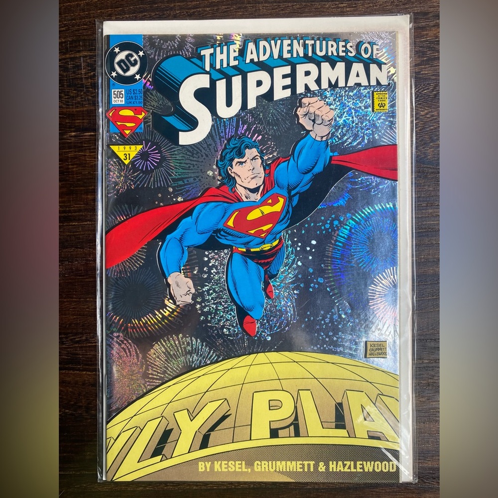 Superman Comic Book with Vibrant Cover